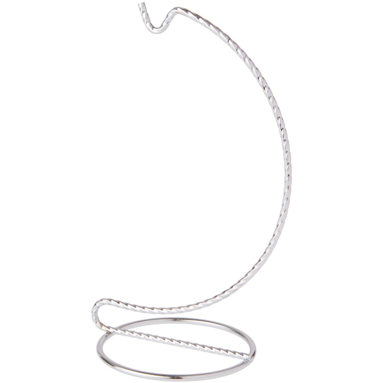 Bard's Twisted Silver Ornament Stand, 6" H x 2.625" W x 2.625" D